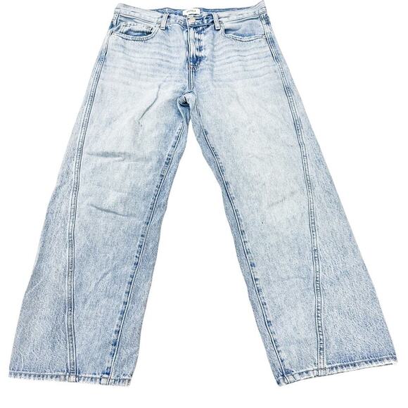 Pistola Magno Wide Leg Light Wash Seam Accented Denim Jeans Size 29 - Picture 2 of 7